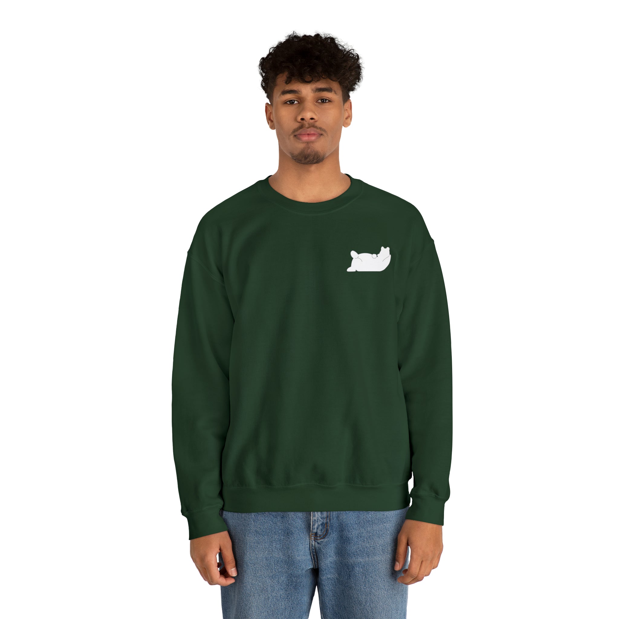Lazy Bear Crewneck Sweatshirt (front bear, back name)