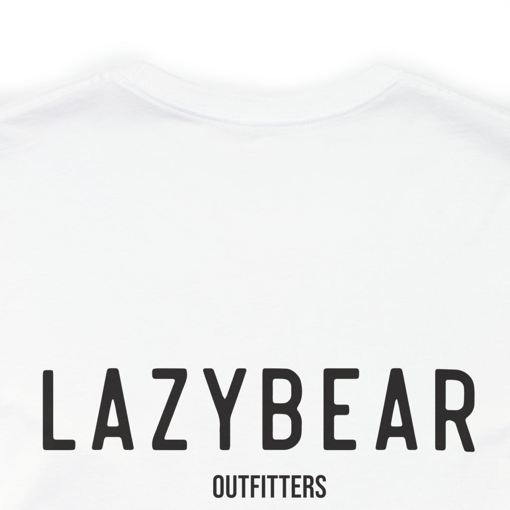 Lazy Bear Unisex Short Sleeve Tee (front bear, back name)