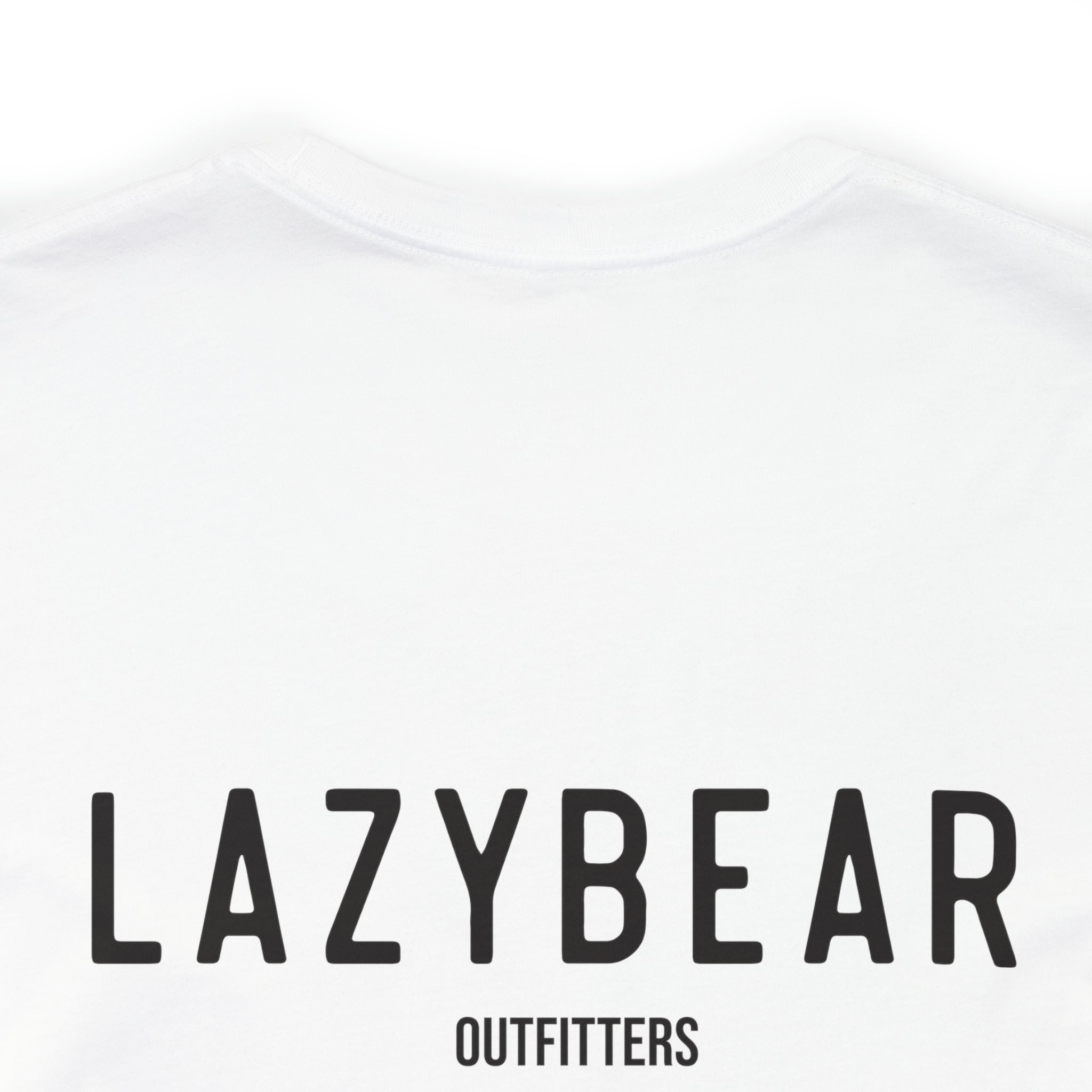 Lazy Bear Unisex Short Sleeve Tee (front bear, back name)