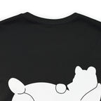 Lazy Bear Unisex Short Sleeve Tee (front name, back bear)