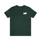 Lazy Bear Unisex Short Sleeve Tee (front bear, back name)