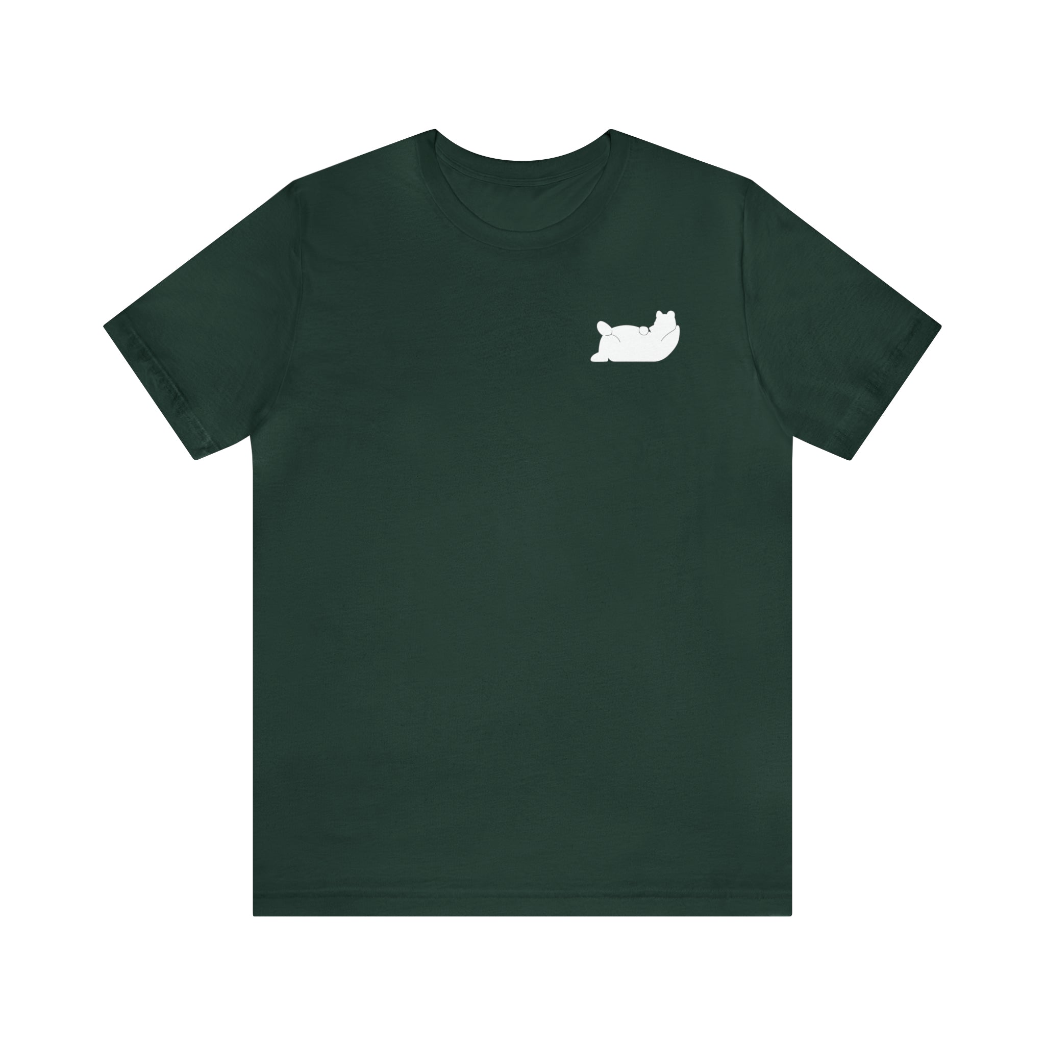 Lazy Bear Unisex Short Sleeve Tee (front bear, back name)