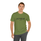 Lazy Bear Unisex Short Sleeve Tee (front name, back bear)