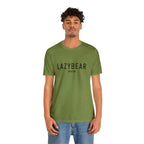 Lazy Bear Unisex Short Sleeve Tee (front name, back bear)