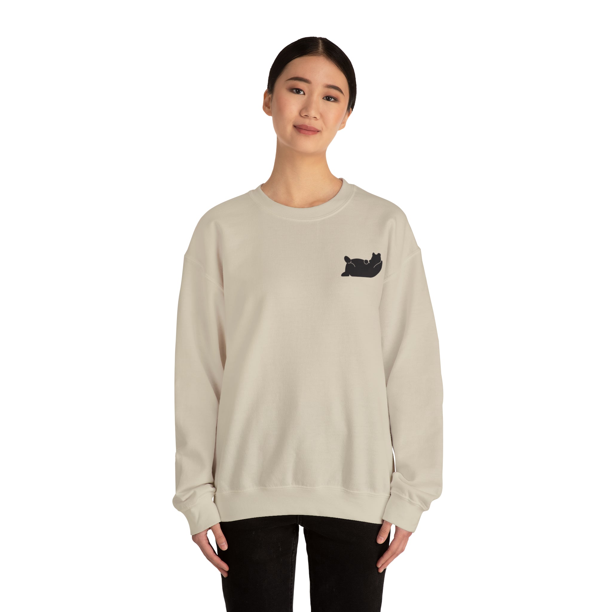 Lazy Bear Crewneck Sweatshirt (front bear, back name)