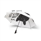 Foldable Umbrella — Black Cat Silhouette 'Crazy Cat Person' Design