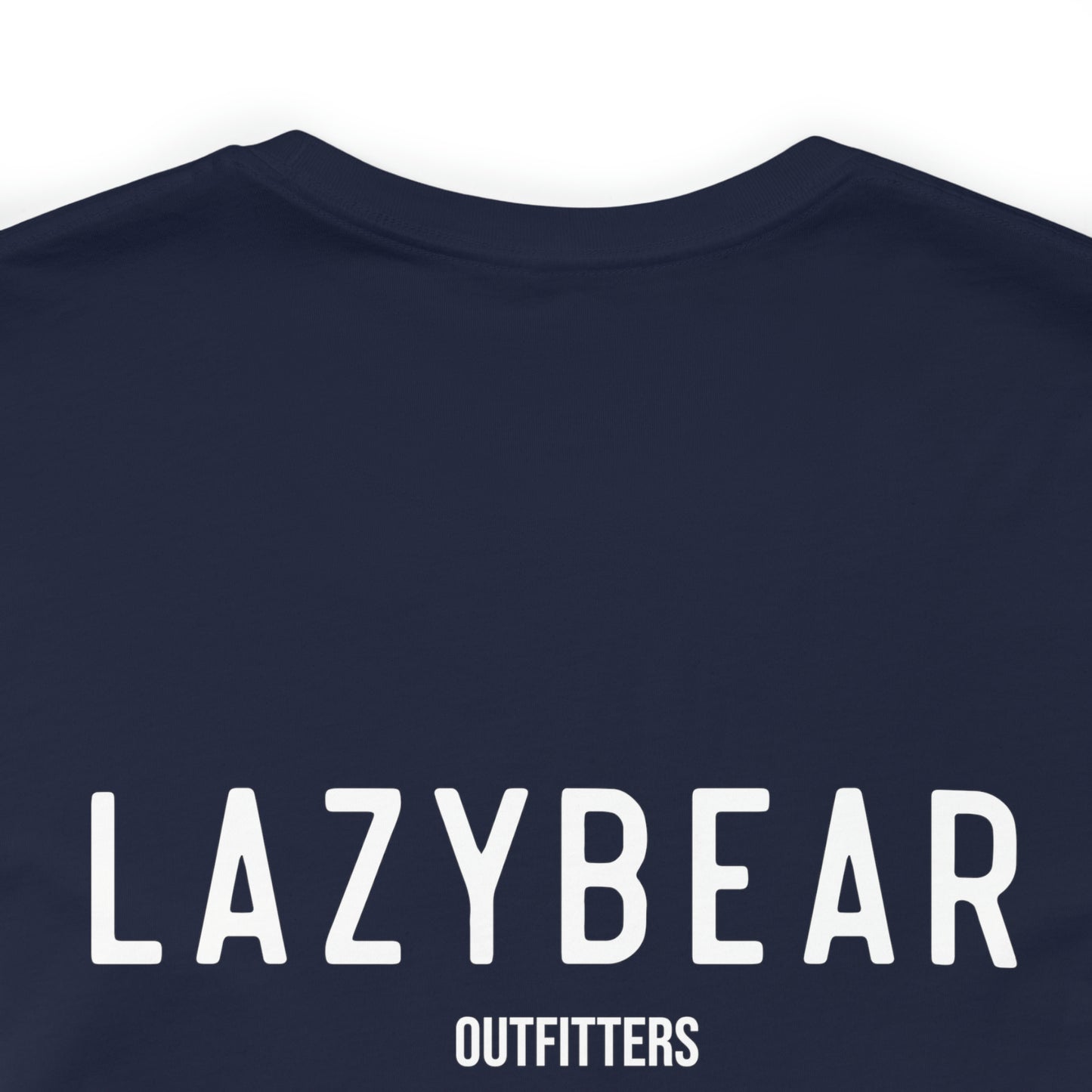 Lazy Bear Unisex Short Sleeve Tee (front bear, back name)