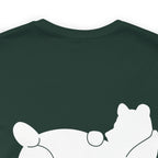 Lazy Bear Unisex Short Sleeve Tee (front name, back bear)