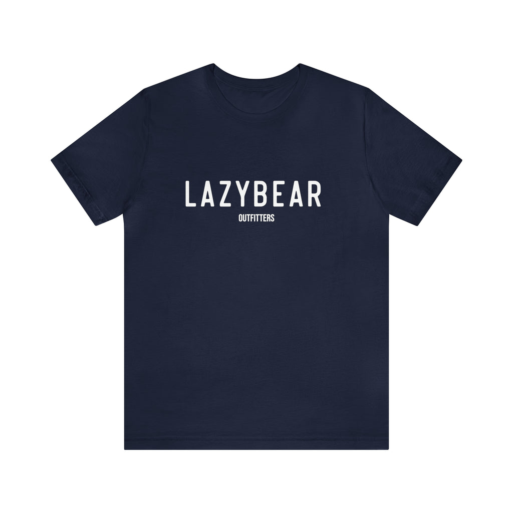 Lazy Bear Unisex Short Sleeve Tee (front name, back bear)