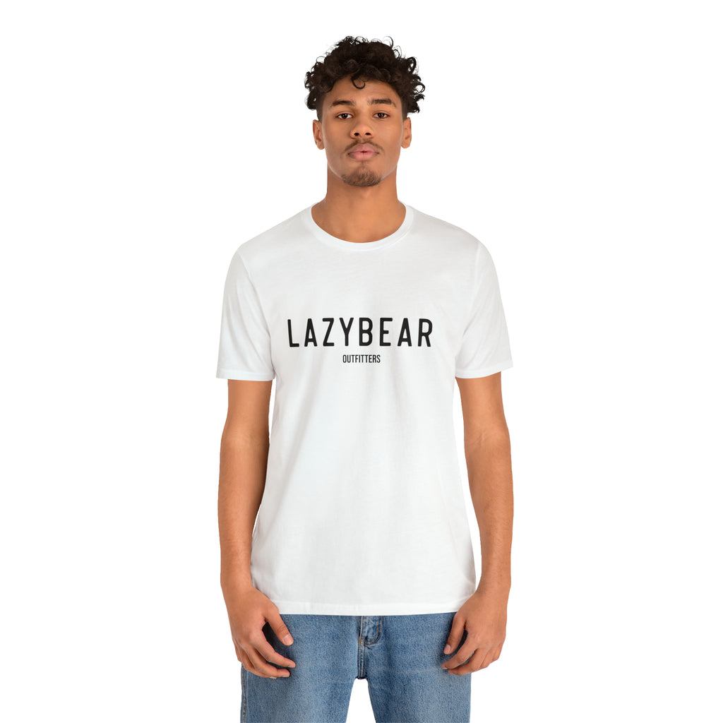 Lazy Bear Unisex Short Sleeve Tee (front name, back bear)