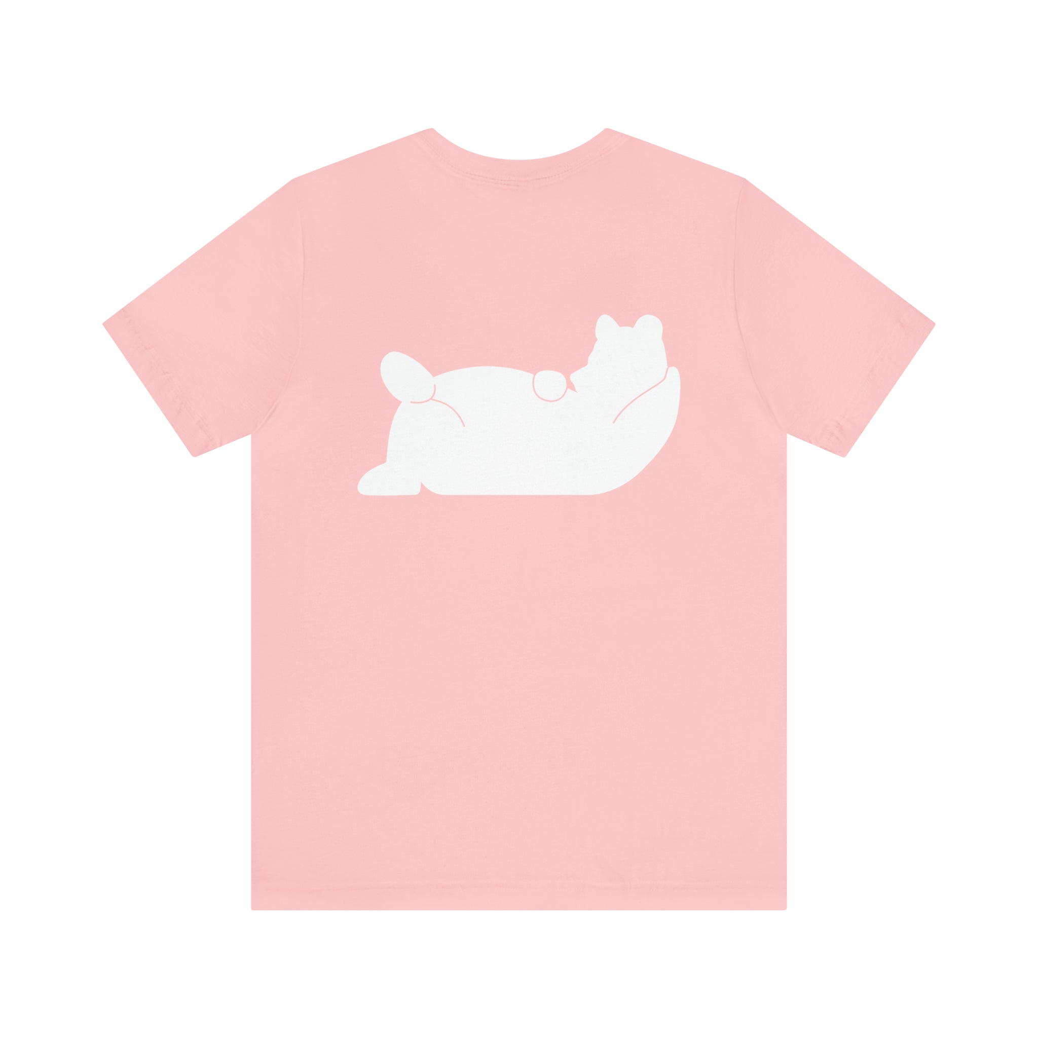 Lazy Bear Unisex Short Sleeve Tee (front name, back bear)