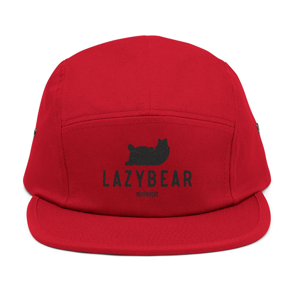 LazyBear Embroidered 5-Panel Cap — Casual Outdoor Cotton Hat
