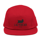 LazyBear Embroidered 5-Panel Cap — Casual Outdoor Cotton Hat