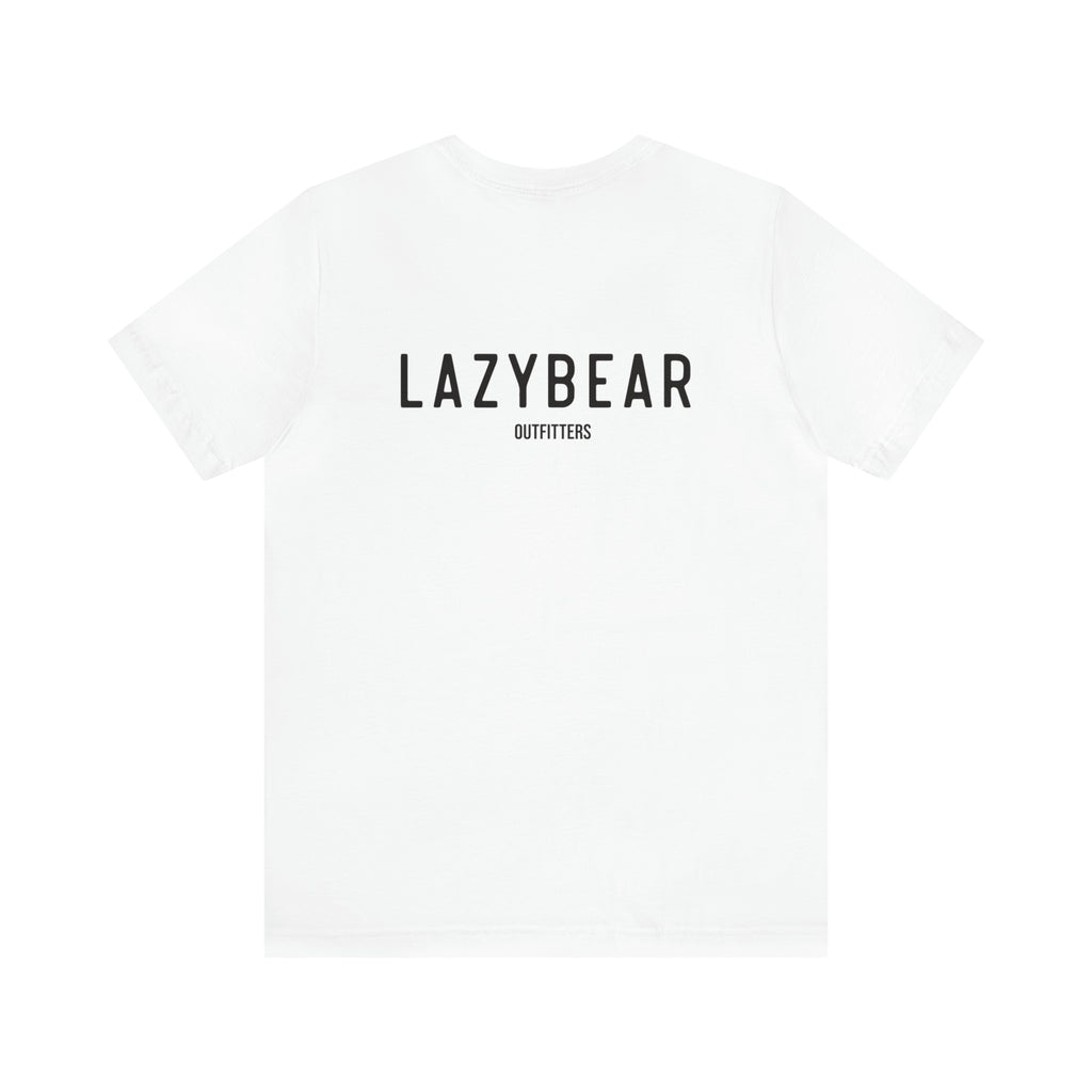 Lazy Bear Unisex Short Sleeve Tee (front bear, back name)