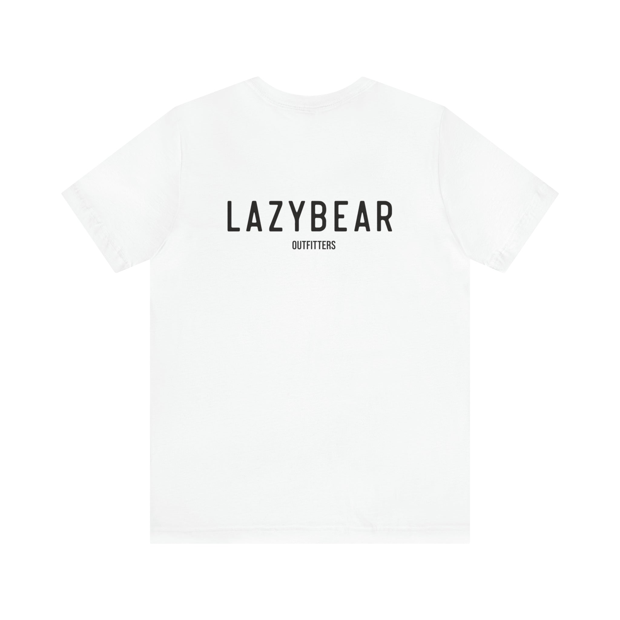 Lazy Bear Unisex Short Sleeve Tee (front bear, back name)