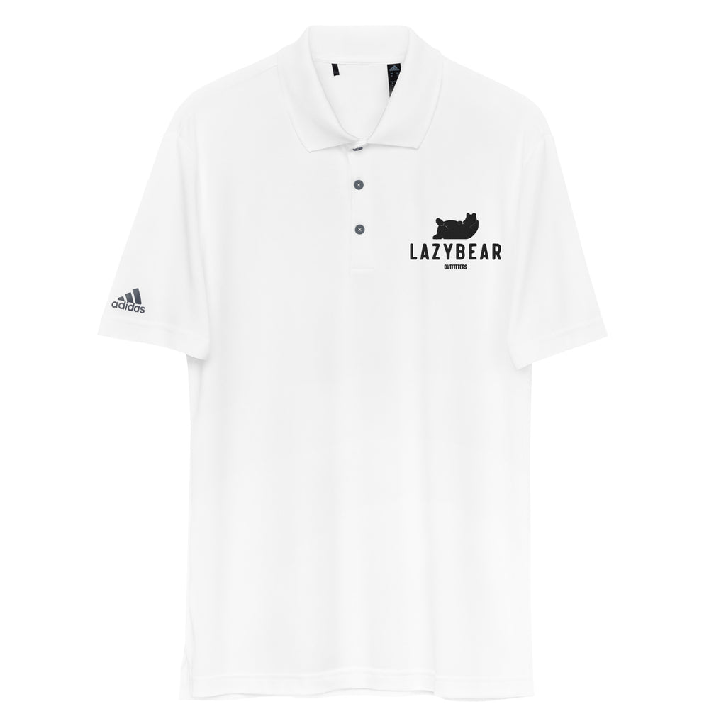 Lazy Bear x Addidas Classic Golf Polo Shirt (white with black logo)