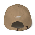 Lazy Bear Outfitters' Classic Embroidered Dad Hat (white embroidery)