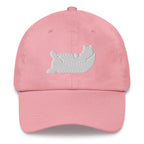 Lazy Bear Outfitters' Classic Embroidered Dad Hat (white embroidery)