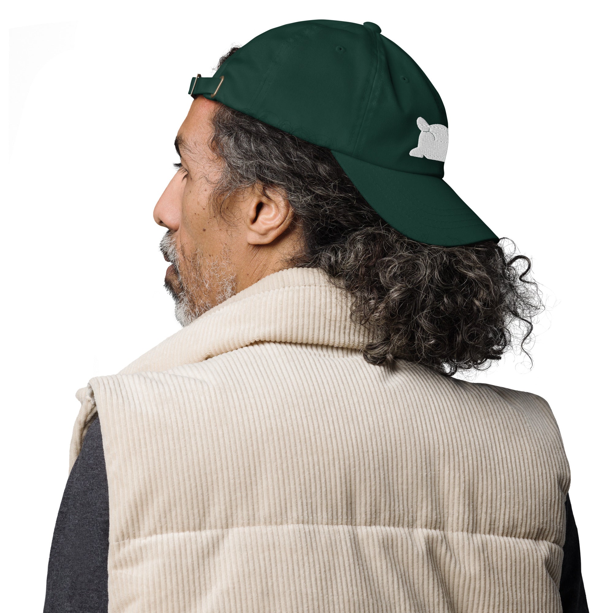 Lazy Bear Outfitters' Classic Embroidered Dad Hat (white embroidery)