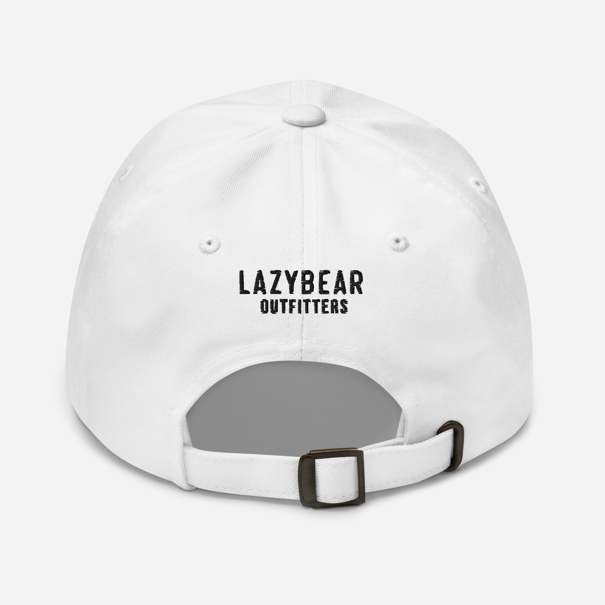 Lazy Bear Outfitters' Classic Embroidered Dad Hat (black embroidery)