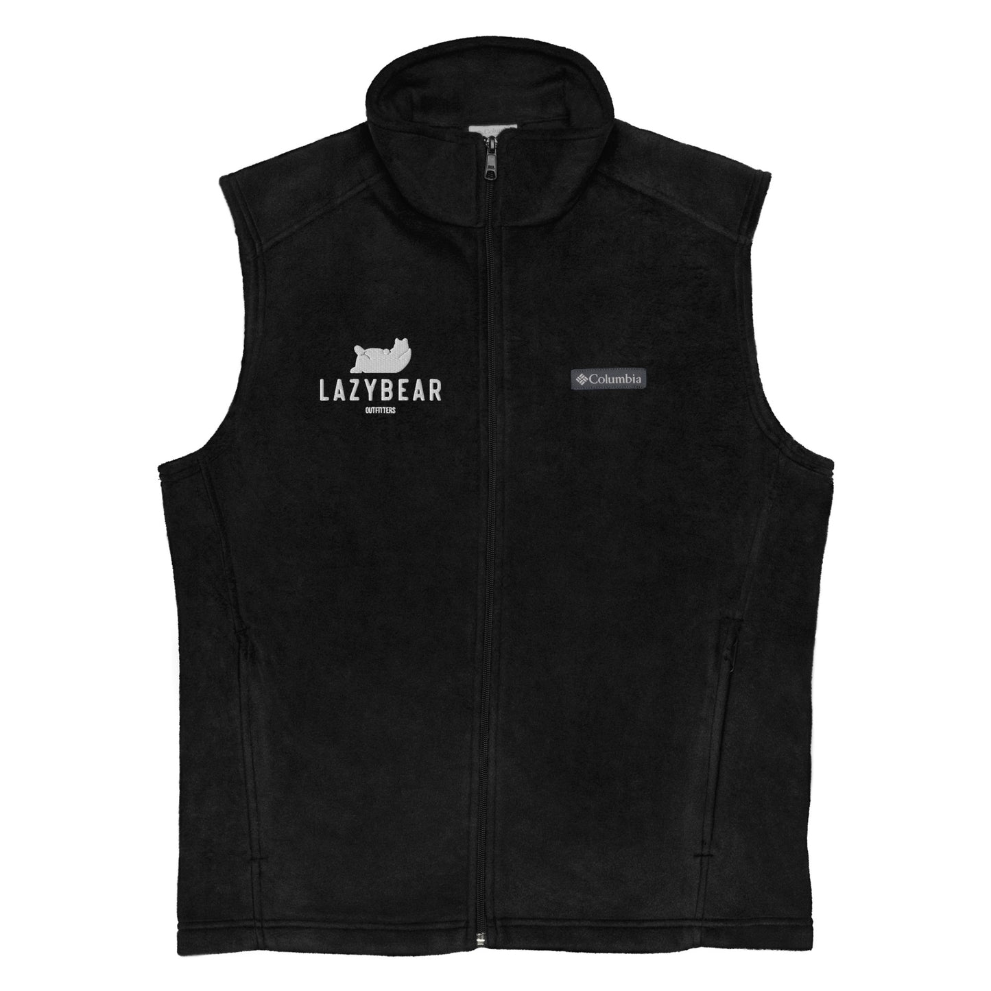 Men's Lazy Bear Outfitters x Columbia Fleece Vest (dark options with white logo)