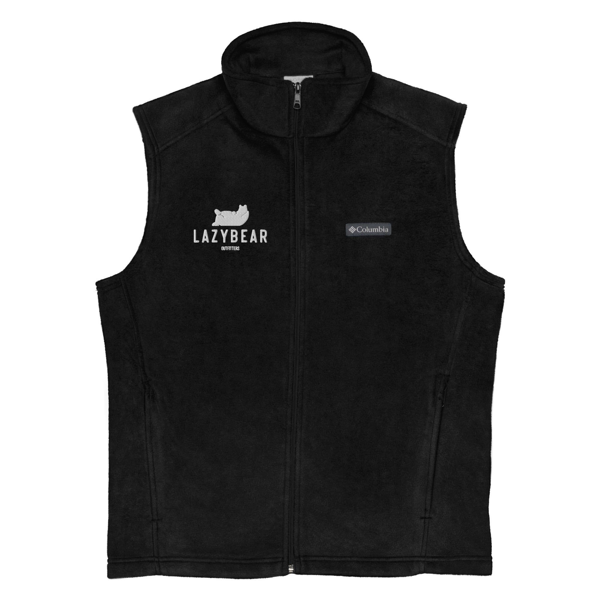 Men's Lazy Bear Outfitters x Columbia Fleece Vest (dark options with white logo)