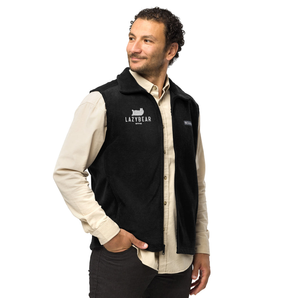 Men's Lazy Bear Outfitters x Columbia Fleece Vest (dark options with white logo)