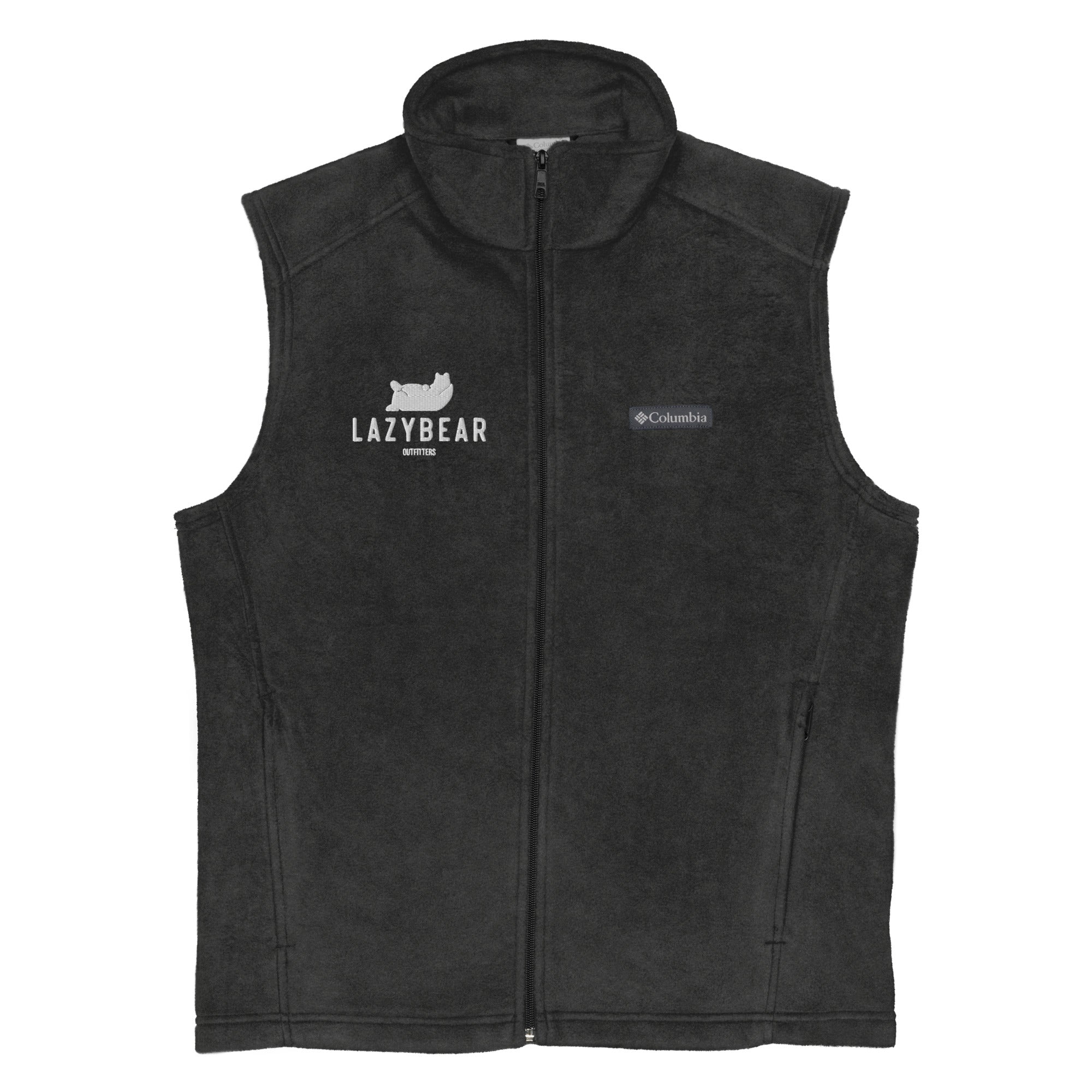Men's Lazy Bear Outfitters x Columbia Fleece Vest (dark options with white logo)