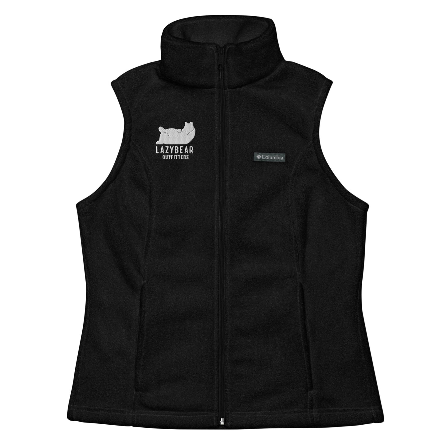 Women’s Lazy Bear Outfitters x Columbia Fleece Vest (dark options with white logo)