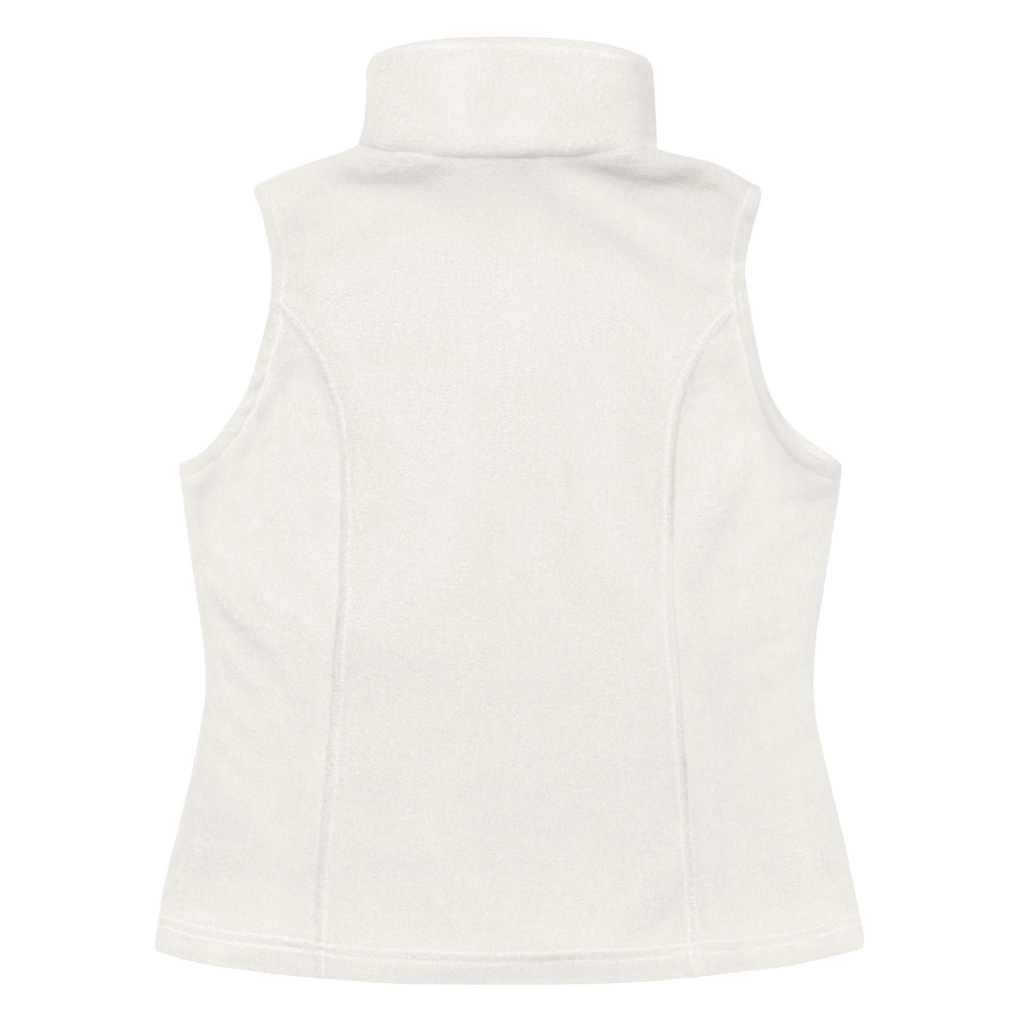 Women’s Lazy Bear Outfitters x Columbia Fleece Vest (white with black logo)